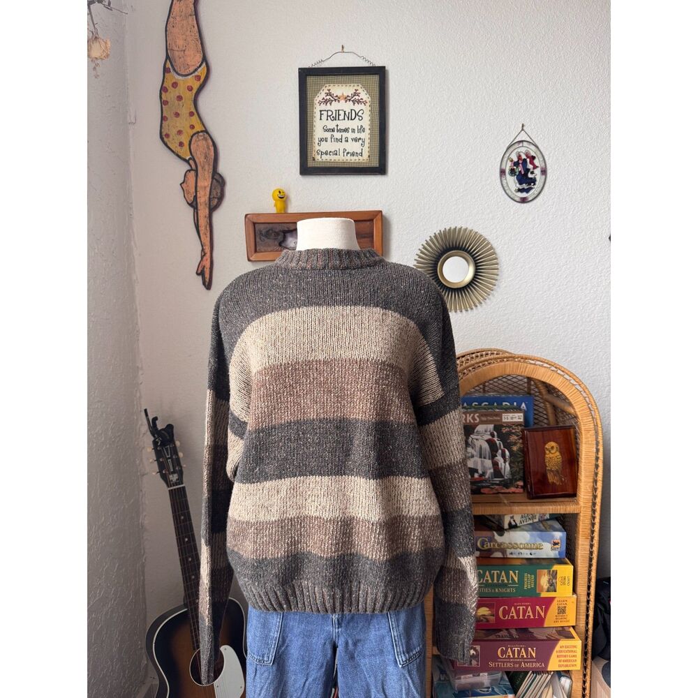 Fieldmaster Brown Striped Sweater